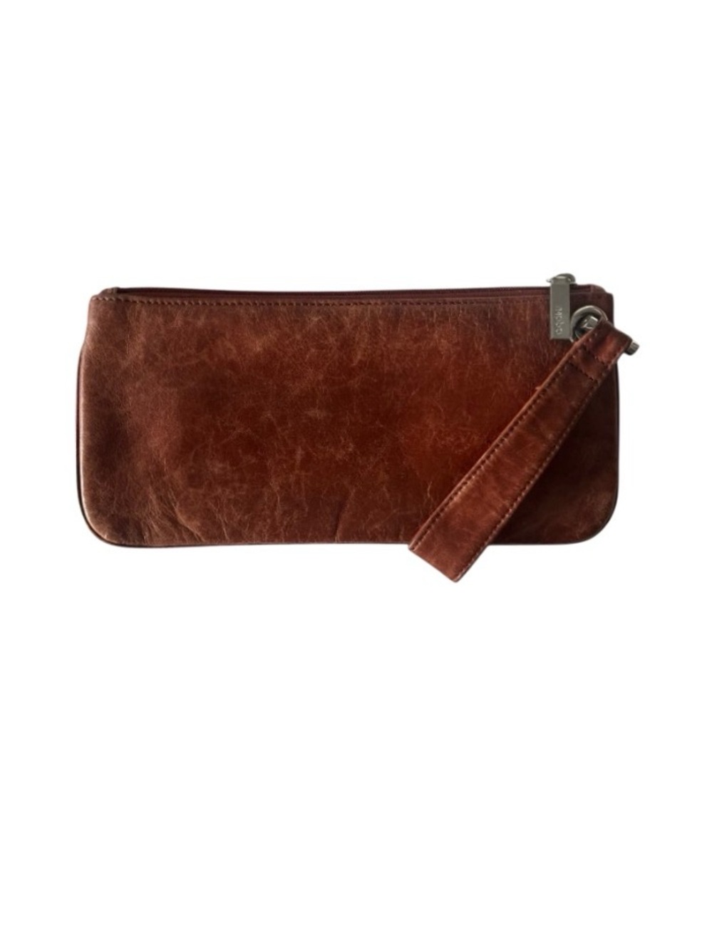 HOBO Distressed Chestnut Leather Wristlet - Picture 8 of 8